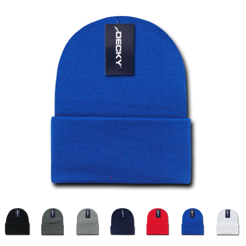 Decky 186 Acrylic Long Beanie, Knit Cap – CASE Pricing Black