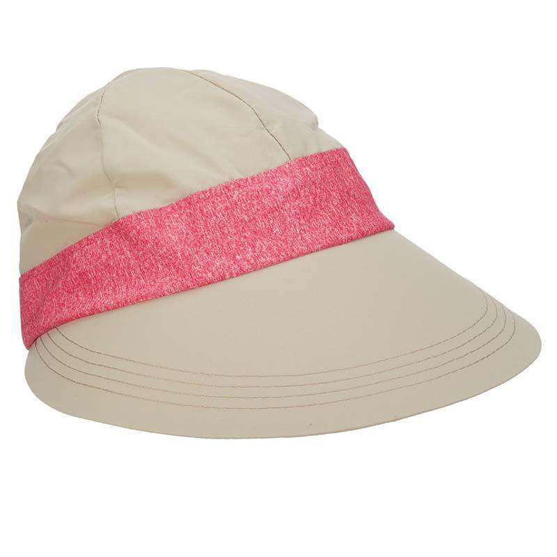 Facesaver Cap with Contrast Band – Tropical Trends Fucshia