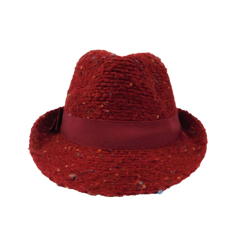 Fleck Design Fedora Hat Red