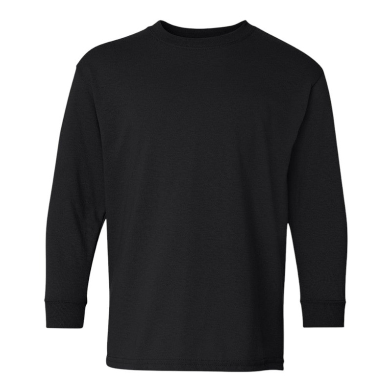 Gildan 5400B Youth Heavy Cotton Long Sleeve T-Shirt White XS