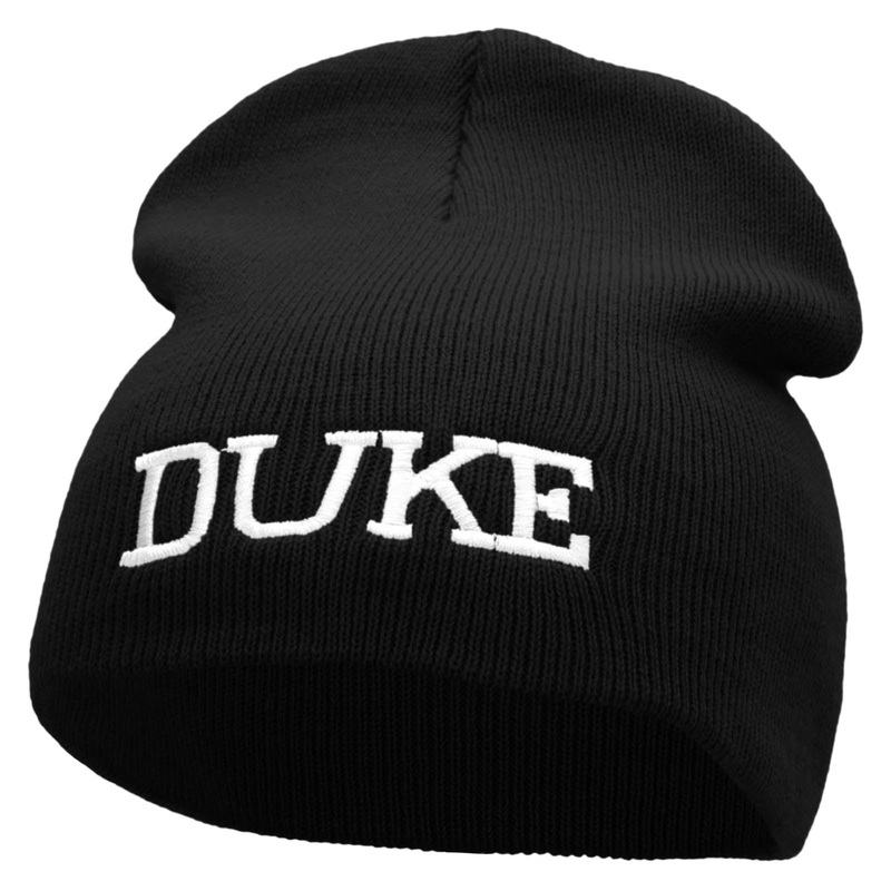 Halloween Duke Character Embroidered Short Beanie Black One Size