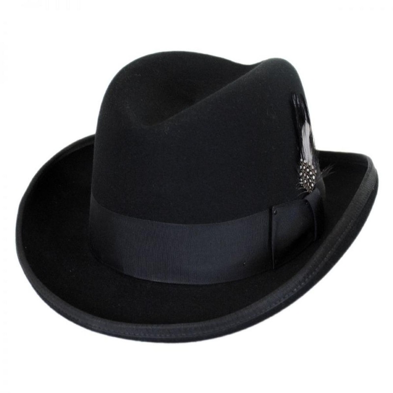 Heritage Wool Felt Godfather Hat BLACK S