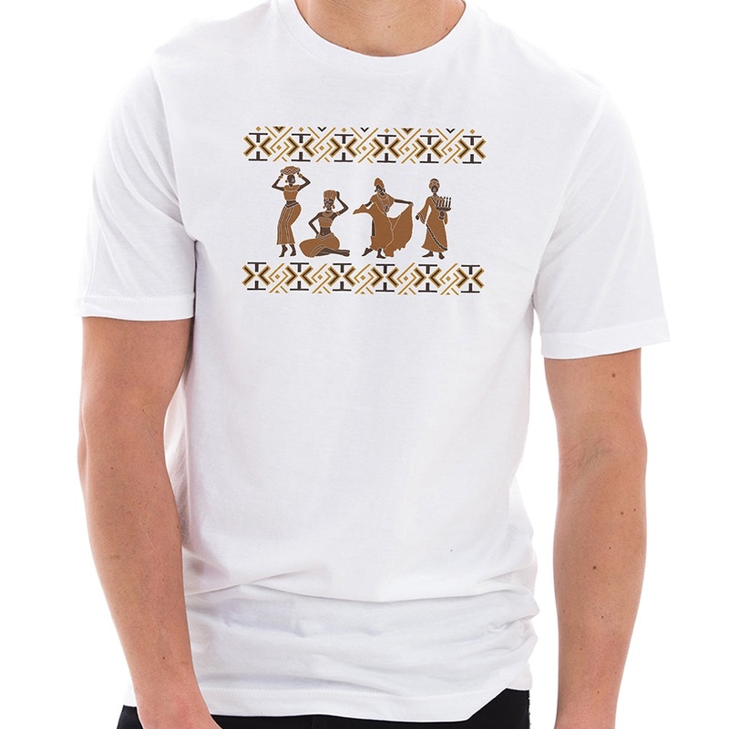 Kwanzaa Vibes Graphic Design Ring Spun Combed Cotton Short Sleeve Deluxe Jersey T-Shirt White XS