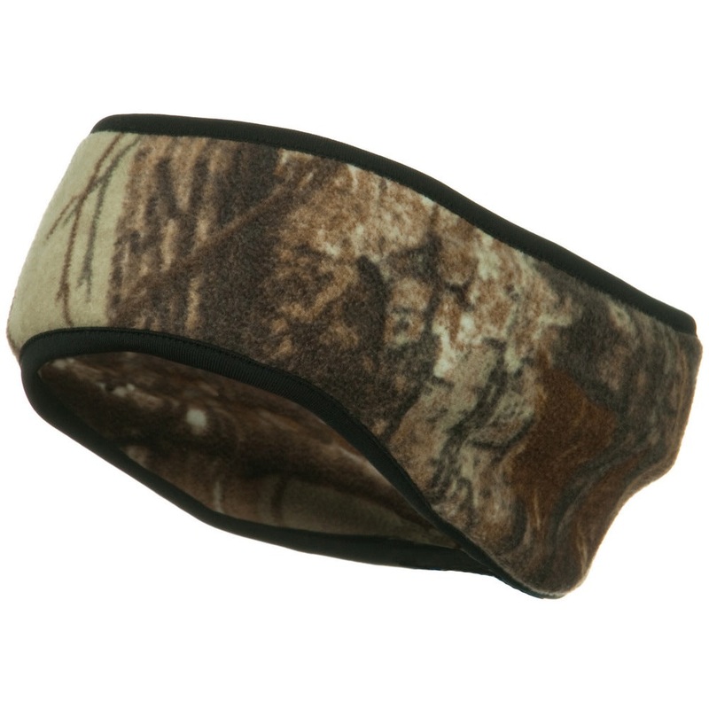 Light Weight Fleece Camo Head Band Blaze One Size