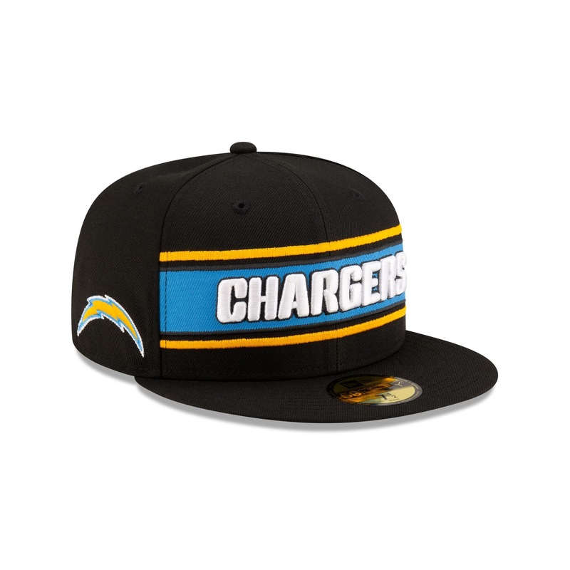 Los Angeles Chargers 2024 Sideline Black 59FIFTY Fitted Hat 7