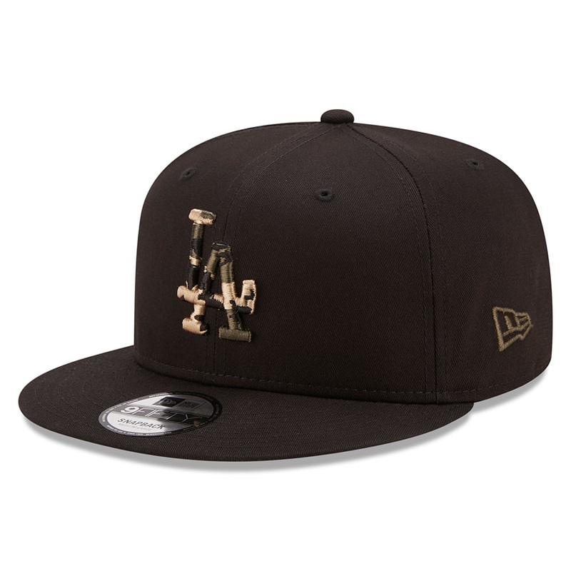 New Era 9FIFTY L.A. Dodgers Baseball Cap – MLB Camo Infill – Black-Camo Small/Medium