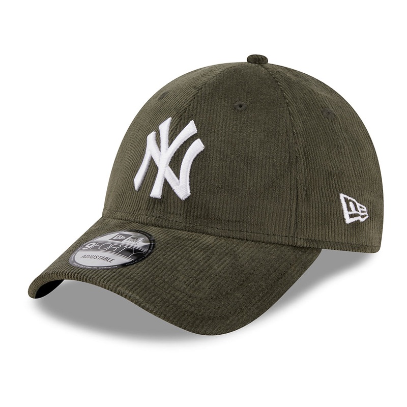 New Era 9FORTY New York Yankees Baseball Cap – MLB Cord Fabric – Olive Adjustable