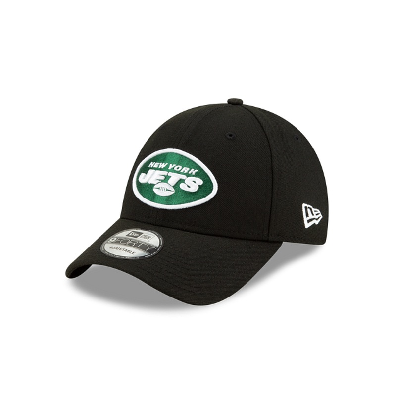 New York Jets The League Black 9FORTY Adjustable Hat One Size