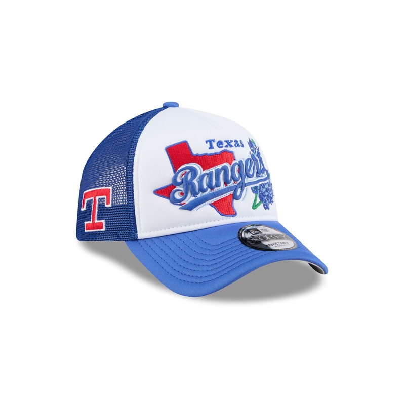 Texas Rangers State Flower 9FORTY A-Frame Trucker Hat One Size