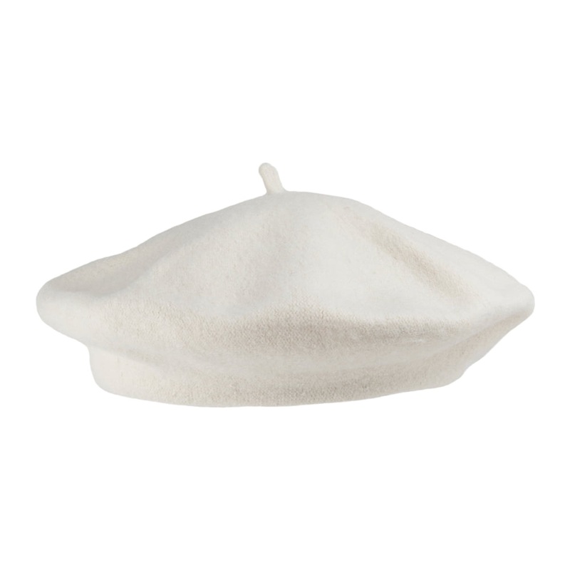 Wool Fashion Beret Off White Wholesale Pack Prepack