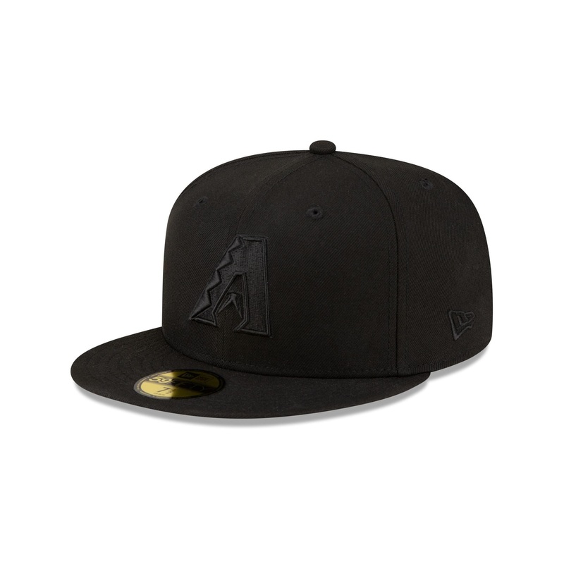 Arizona Diamondbacks Basic Black on Black Game 59FIFTY Fitted Hat 6 7/8