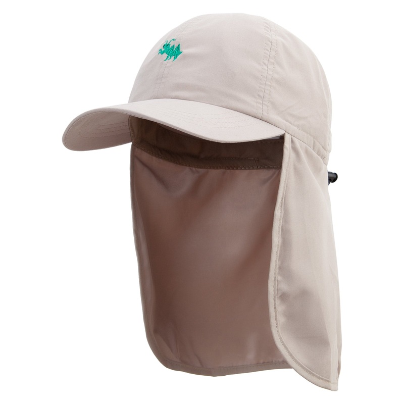 Green Mantis Icon Embroidered Flap Hats Khaki One Size
