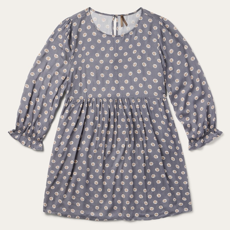 Horse Pennies Print Dress Grey XS
