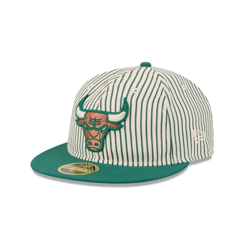 Just Caps Seersucker Chicago Bulls Retro Crown 59FIFTY Fitted Hat 7