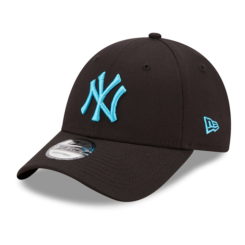 New Era 9FORTY New York Yankees Baseball Cap – MLB Neon Pack – Black-Blue Adjustable