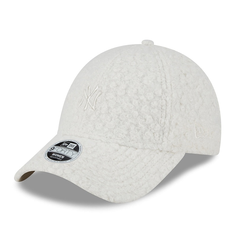 New Era Womens 9FORTY New York Yankees Baseball Cap – MLB Hypertexture – Off White Adjustable