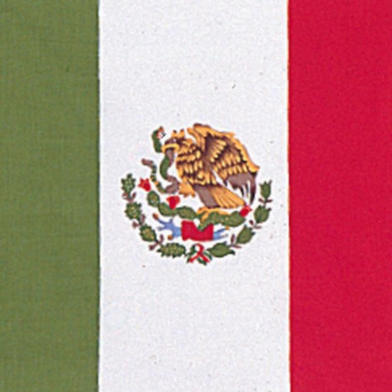 Printed Cotton Bandana – Mexico Flag RED/GREEN ONE SIZE