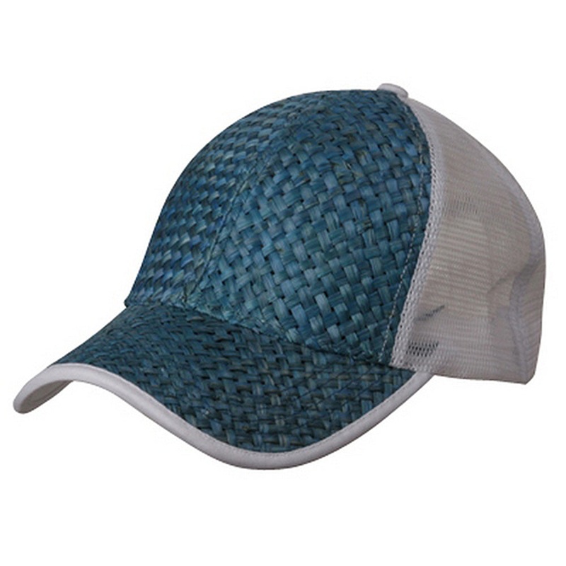 Straw Trucker Cap Natural Brown One Size