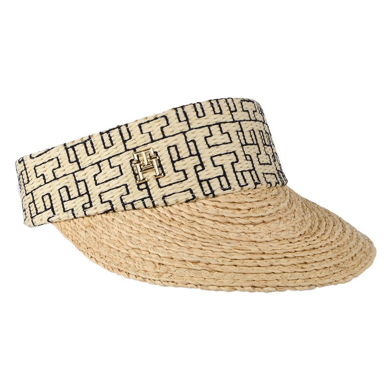 Tommy Hilfiger Hats Beach Straw Sun Visor – Natural 1-Size