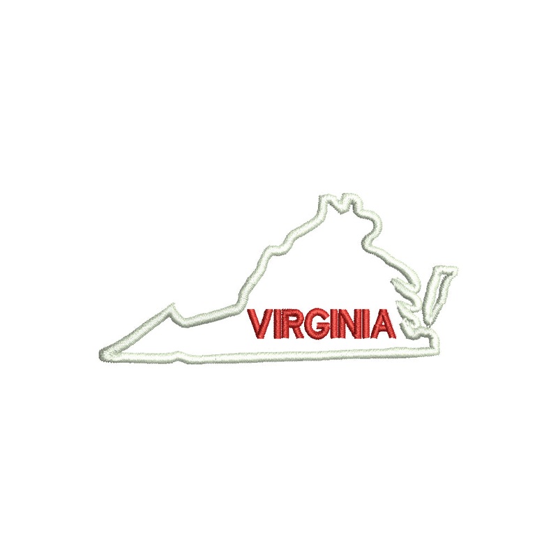 Virginia with Map Outline Default Title One Size