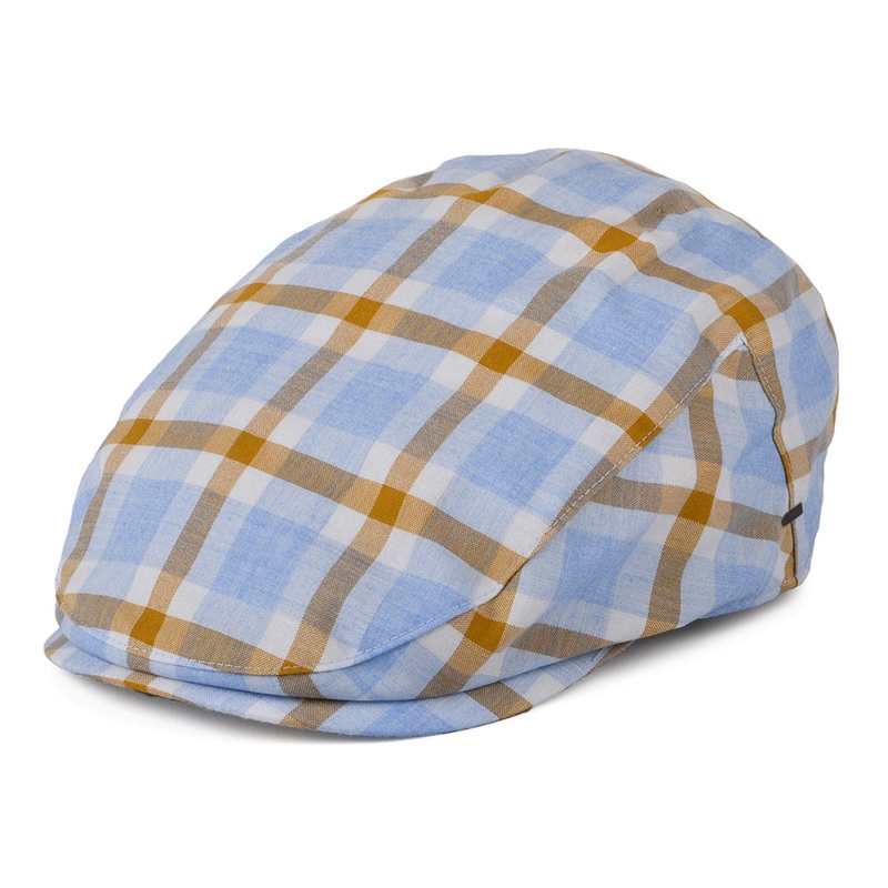 Bailey Hats Helmer Plaid Flat Cap – Light Blue S