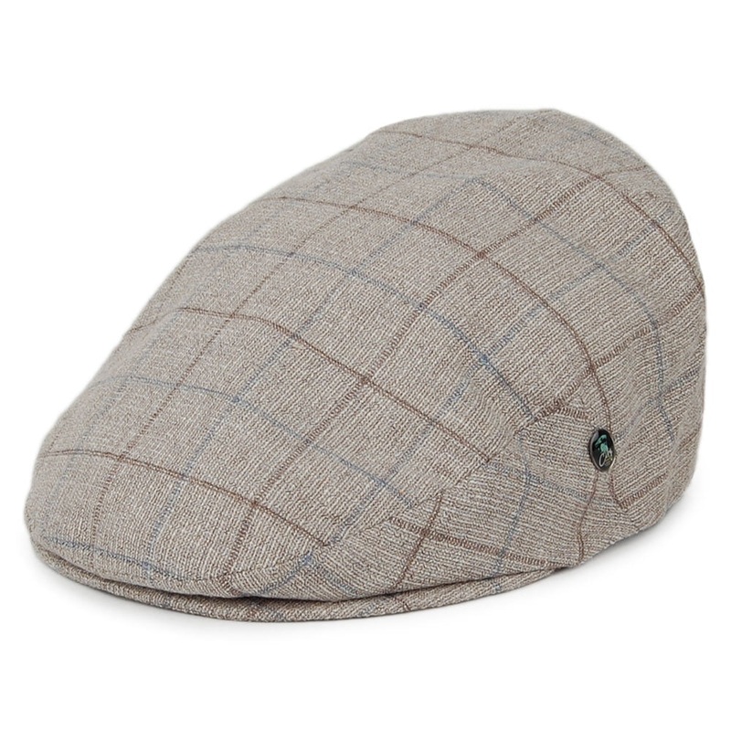 City Sport Hats Windowpane Flat Cap – Light Brown 55