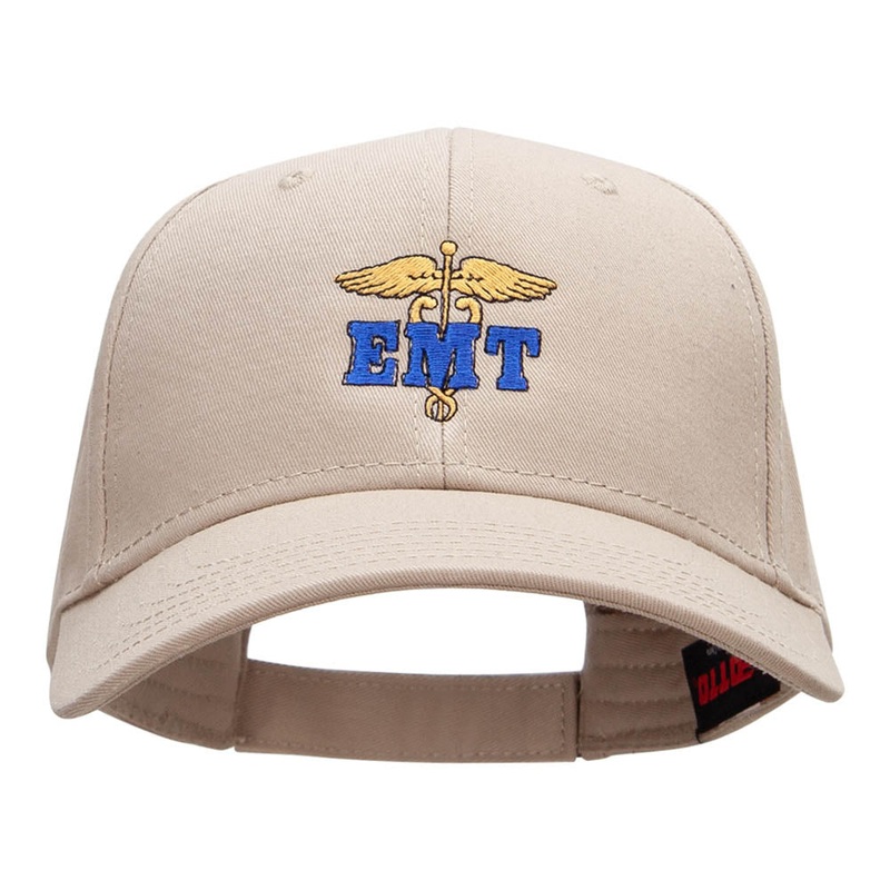 EMT Insignia Embroidered Low Profile Cap Khaki One Size