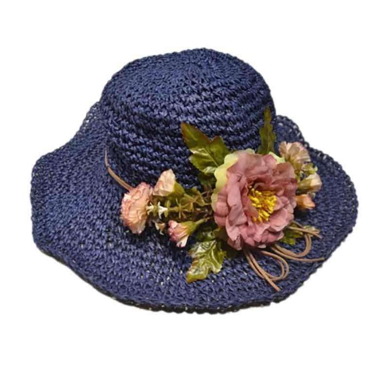 Garden Flower Bouquet Hat Blue Medium (57 cm)