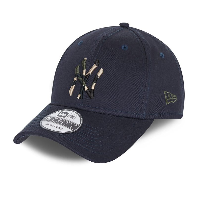 New Era 9FORTY New York Yankees Baseball Cap – MLB Camo Infill – Navy Blue Adjustable