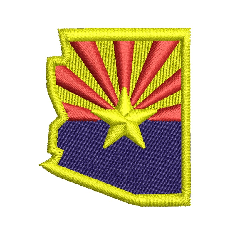 Arizona State Flag Map Design Default Title One Size