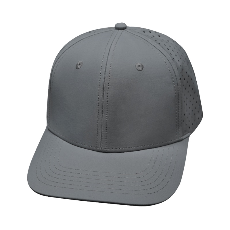 Blank – 6 Panel – Gray (Unisex) – Laser Mesh