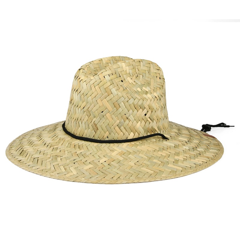 Brixton Hats Bells II Straw Lifeguard Hat With Black Cord – Tan Small/Medium
