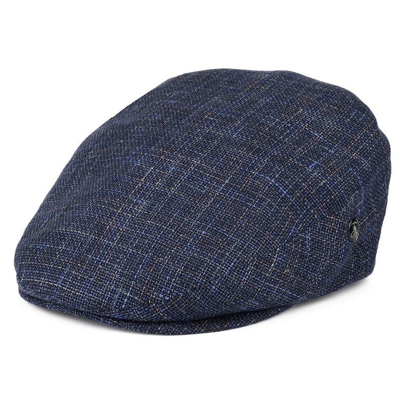 City Sport Linen-Cotton Flat Cap – Navy Blue 55