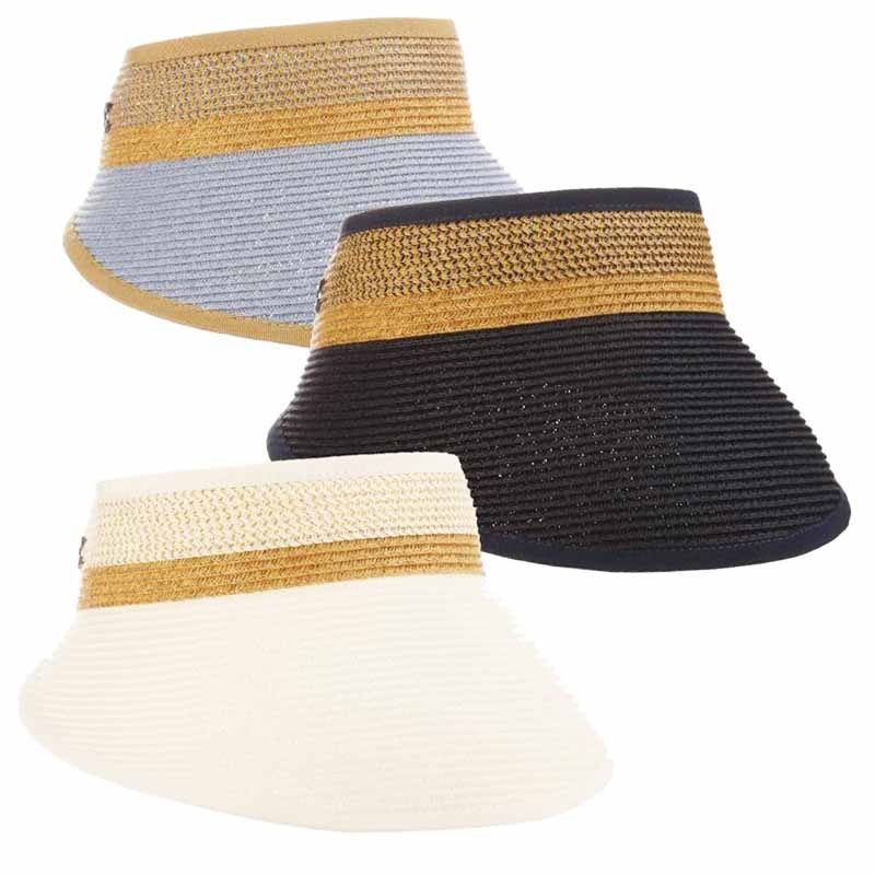 Daphne Elastic Closure Sun Visor – John Callanan Hats White