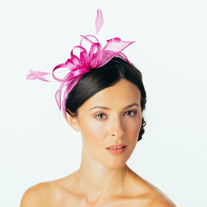 Failsworth Hats Jenaya II Fascinator – Fuchsia 1-Size
