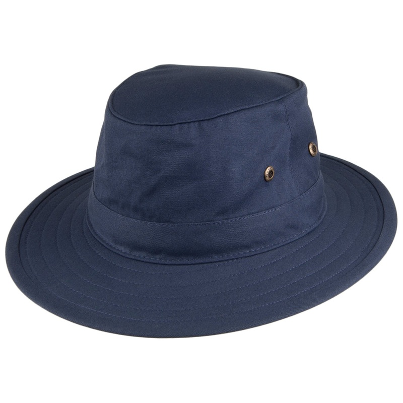 Failsworth Hats Traveller Crushable Sun Hat – Navy Blue S