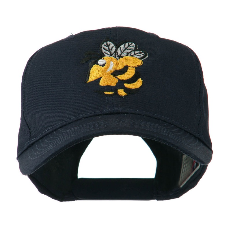 Flying Hornet Mascot Embroidered Cap Navy One Size