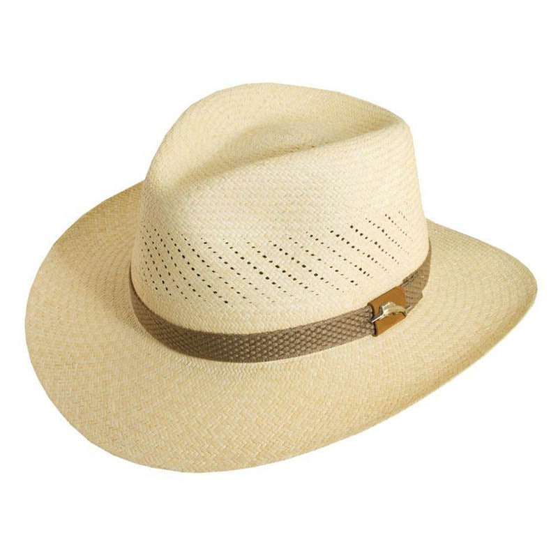 Handwoven Panama Safari Hat with Web Band – Tommy Bahama Hats Natural S/M (55-57cm)