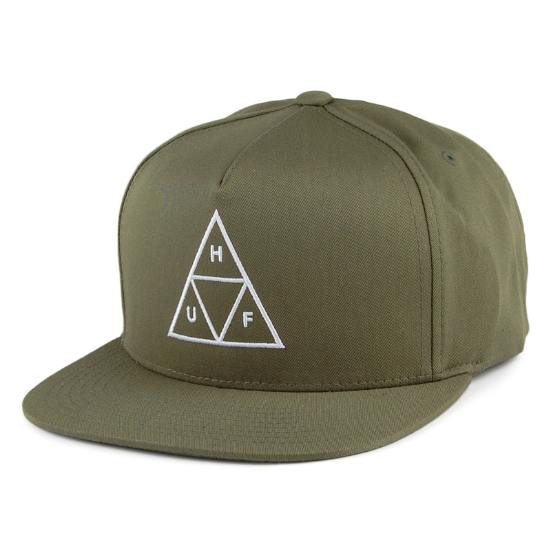 HUF Triple Triangle Snapback Cap – Olive Adjustable