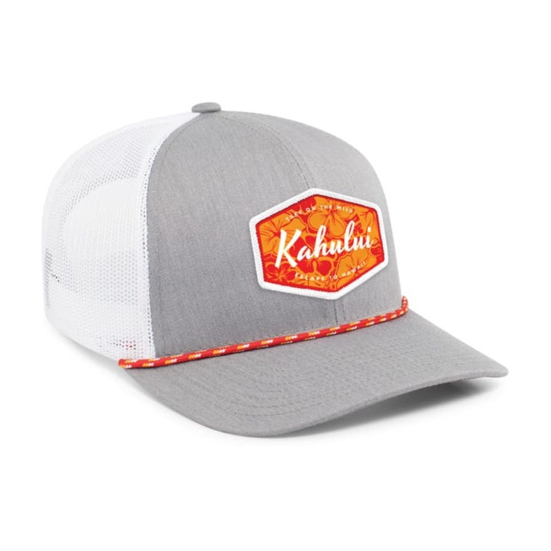 Pacific Headwear 104BR Trucker Snapback Braid Cap Moss Green/Lt Charcoal/Moss Green