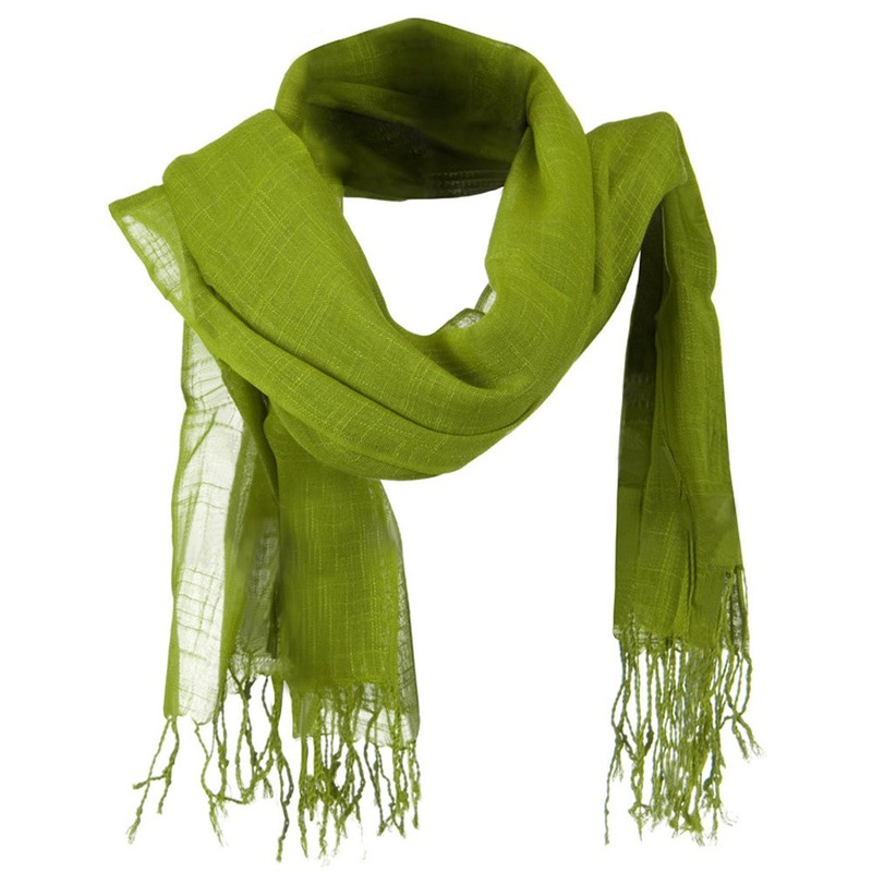 Solid Viscose Long Scarf Black One Size