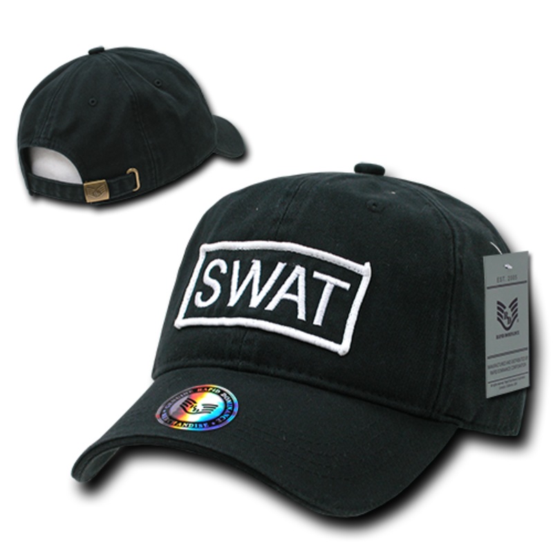 SWAT Police Baseball Hat Law Enforcement Public Safety Raid Cap – R91 Black