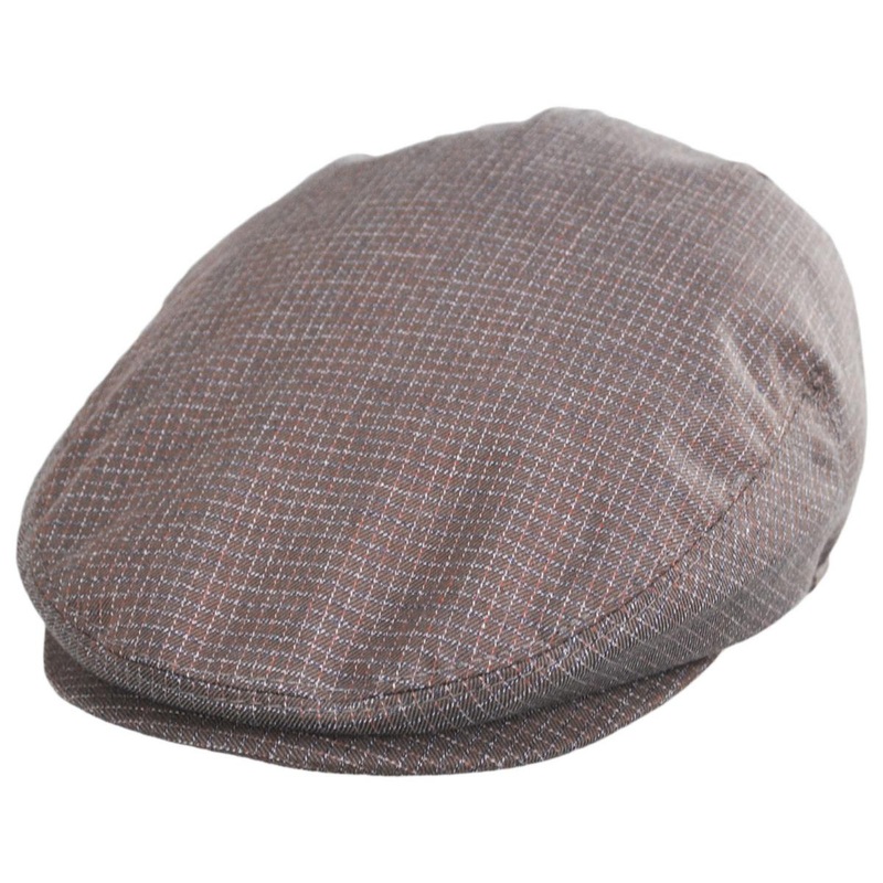 Wholesale Tenby Cotton Mini Windowpane Ivy Cap B2B Pre-Pack MOCHA 1S-3M-4L-3XL-1XXL
