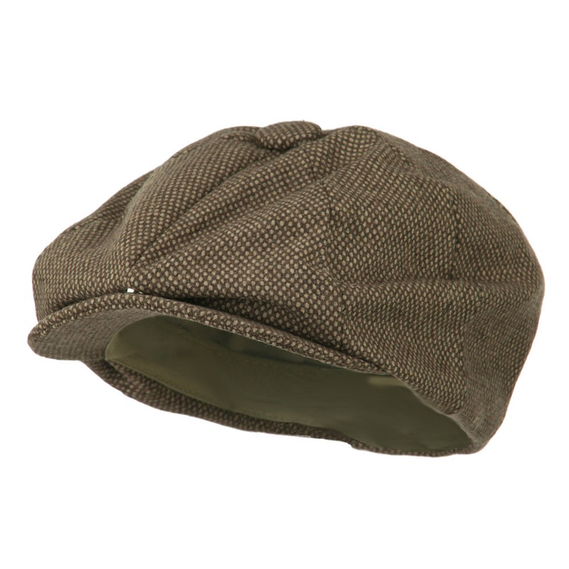 Big Wool Blend Newsboy Cap Black XL-3XL