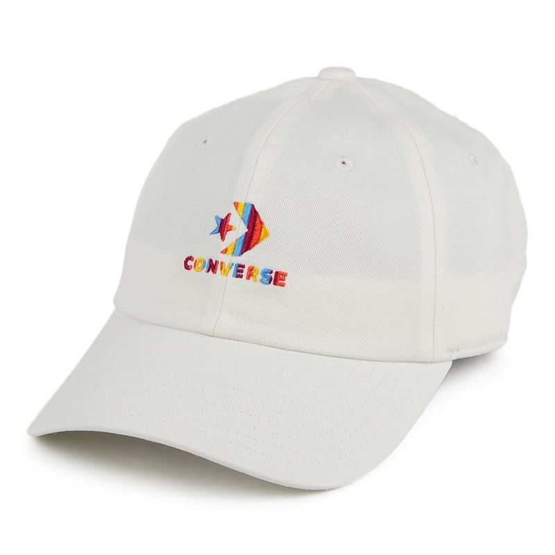 Converse Rainbow Lock Up Baseball Cap – White-Multi Adjustable