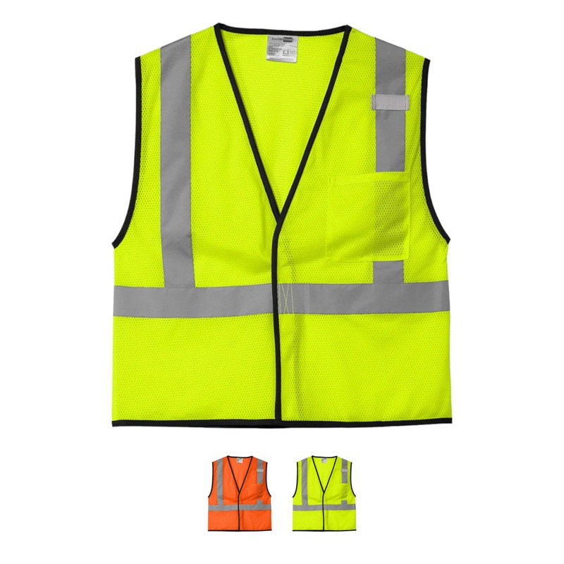 CornerStone ANSI 107 Class 2 Economy Mesh One-Pocket Vest CSV100 Safety Orange S
