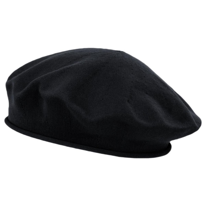 Cotton Beret – 11.5 inch Diameter BLACK ONE SIZE FITS MOST