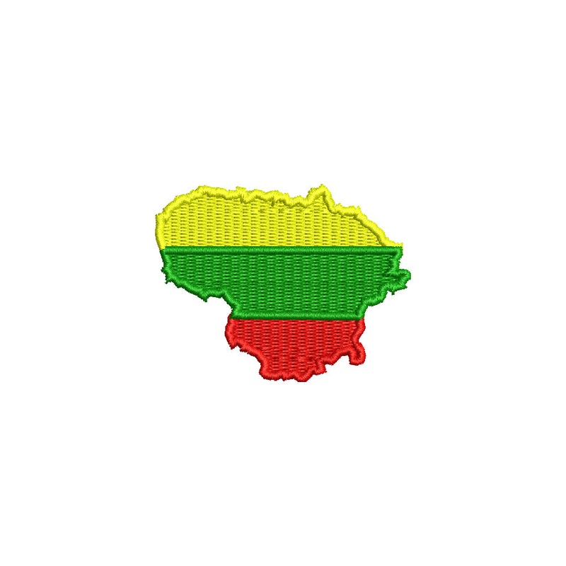 Lithuania Map Flag Default Title One Size