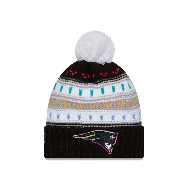 New England Patriots 2025 Crucial Catch Women’s Pom Knit Hat One Size