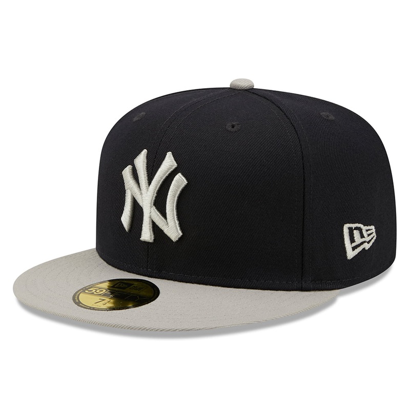 New Era 59FIFTY New York Yankees Baseball Cap – MLB Side Patch – Navy-Grey 7